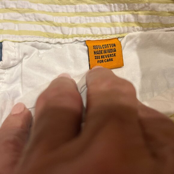 Lot of 2 Men's Plaid Short Brown & White Aeropostale and Blue & White Tailor Vtg - Picture 9 of 14